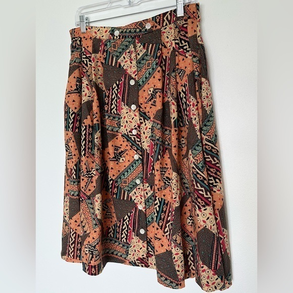 Vintage Southwestern Style Skirt‎ Binder Sportswear Size 14 RUNS SMALL - Picture 1 of 10